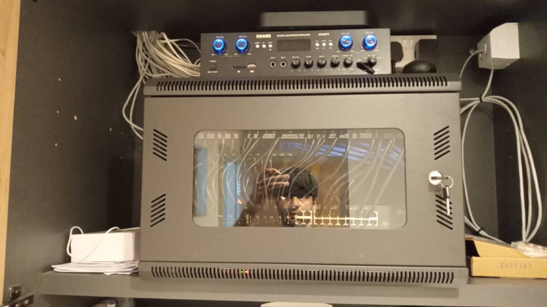 Commercial HD CCTV installation with PoE switch and patch panel, North London — photo 3